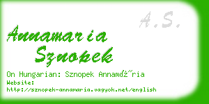 annamaria sznopek business card